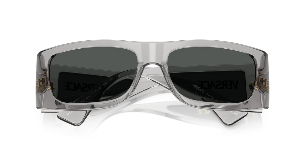 Lentes Versace Transparente Plateado logo en letra