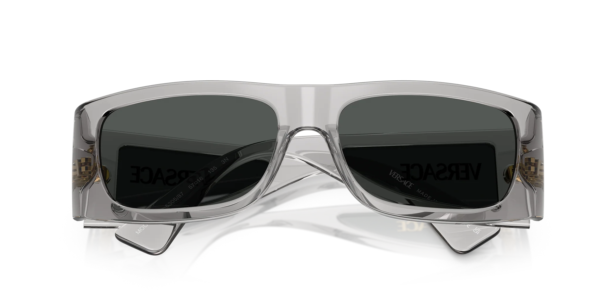 Lentes Versace Transparente Plateado logo en letra