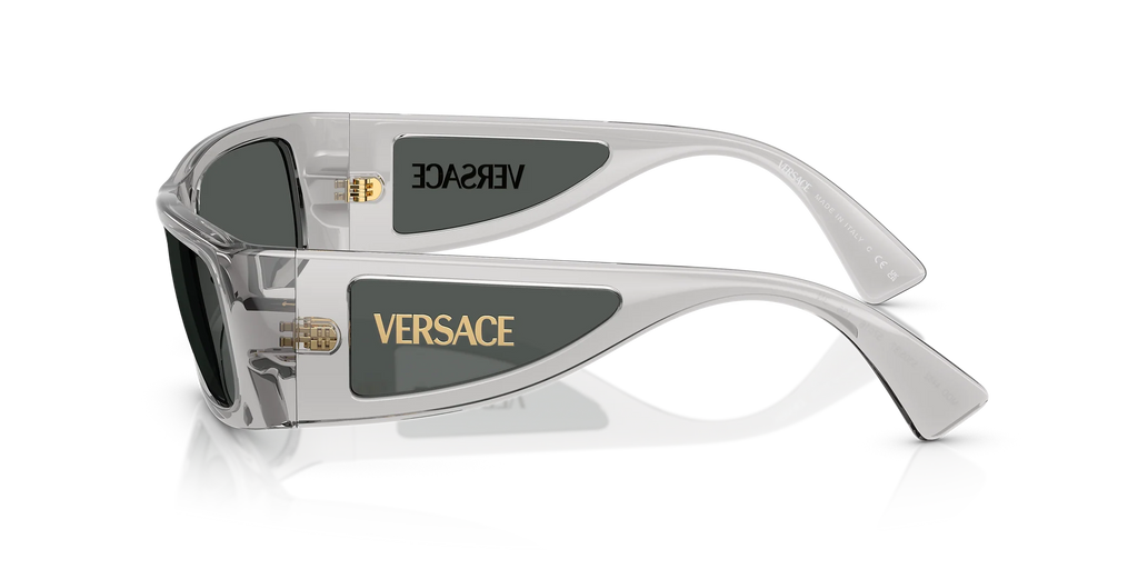 Lentes Versace Transparente Plateado logo en letra