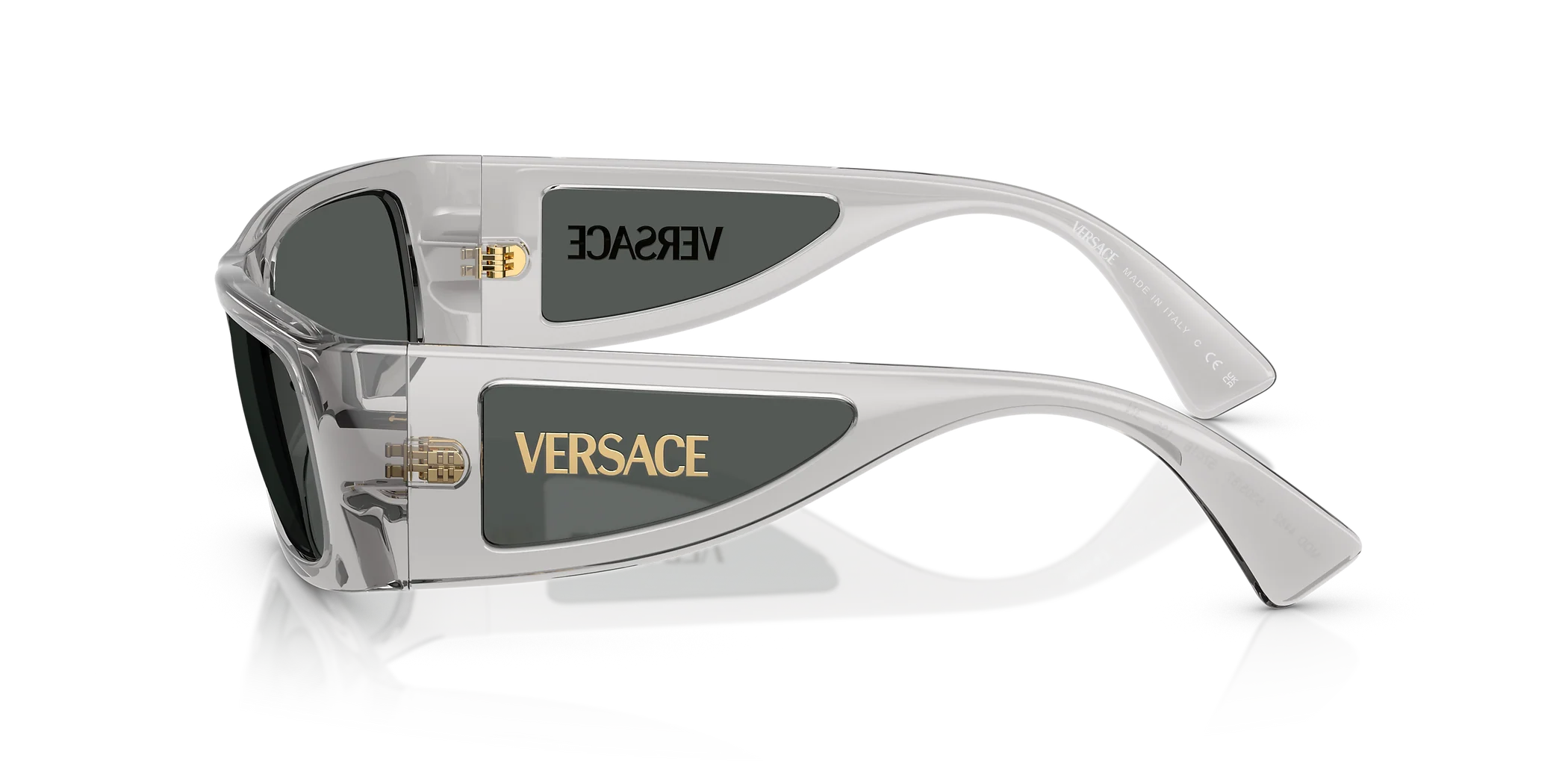 Lentes Versace Transparente Plateado logo en letra