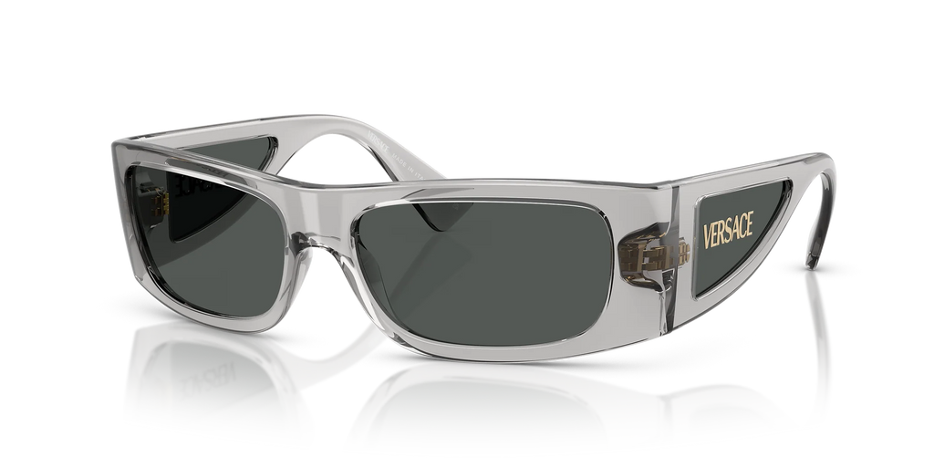 Lentes Versace Transparente Plateado logo en letra