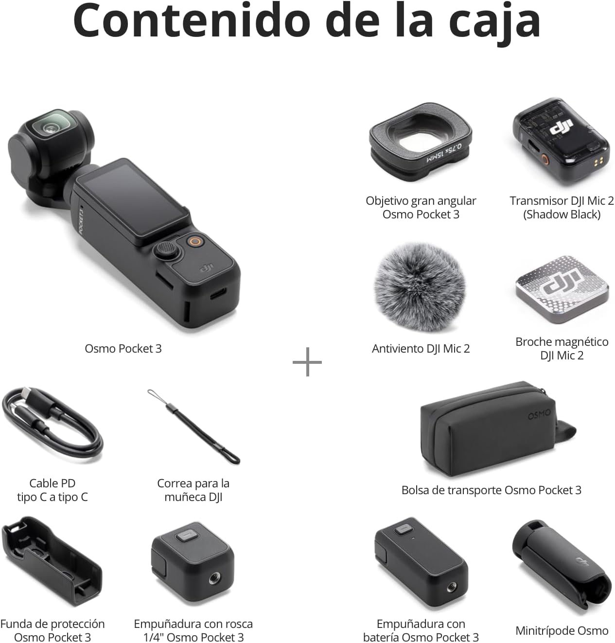 DJI Osmo Pocket 3 Creator Combo – Cámara 4K Profesional para Creadores