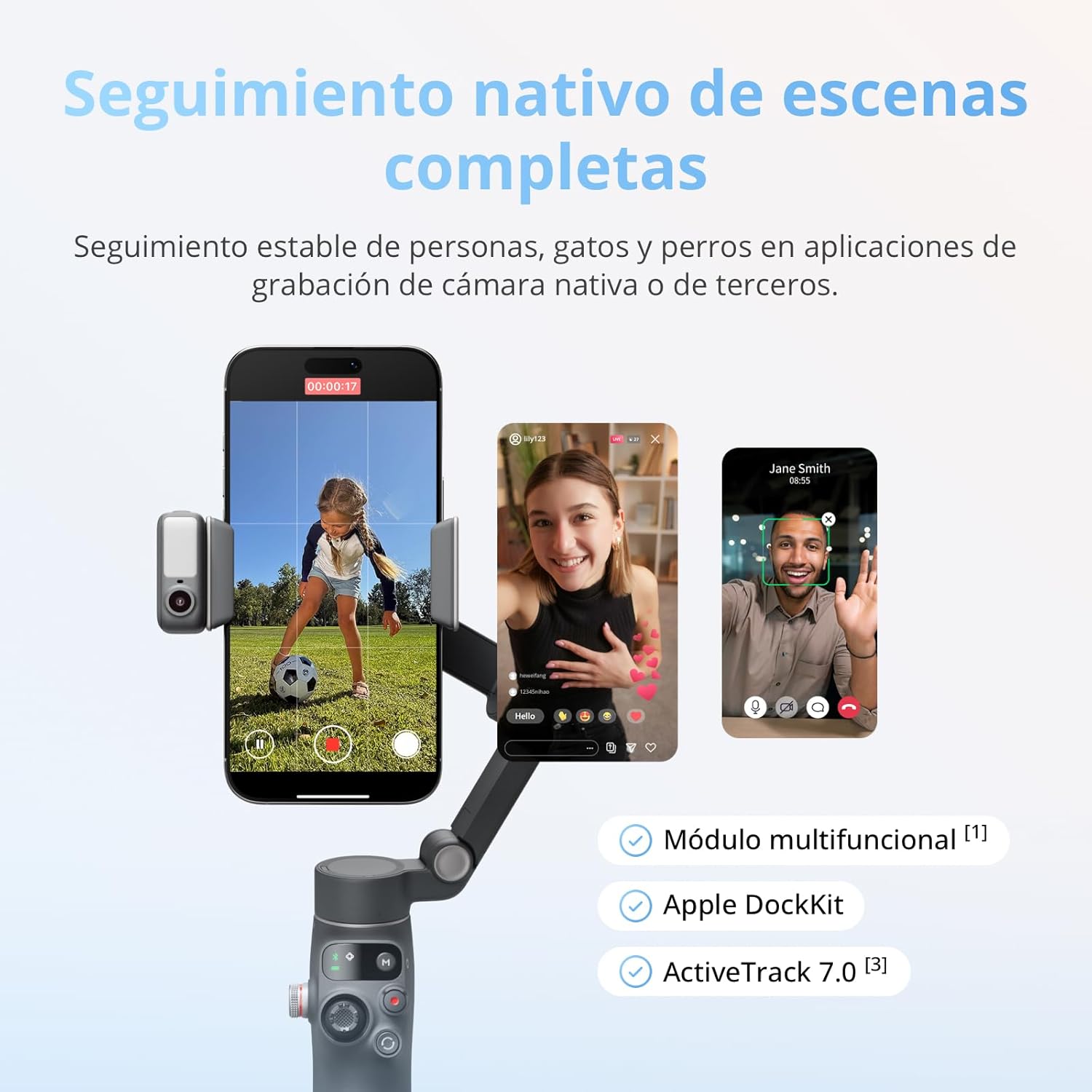 DJI Osmo Mobile 8 – Estabilizador Inteligente con Seguimiento IA 360°