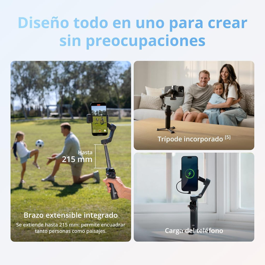 DJI Osmo Mobile 8 – Estabilizador Inteligente con Seguimiento IA 360°